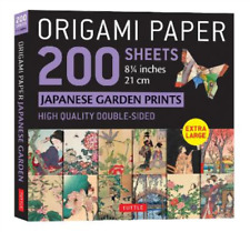 Origami Paper 200 sheets Japanese Garden Prints 8 1/4" 21cm (US IMPORT)