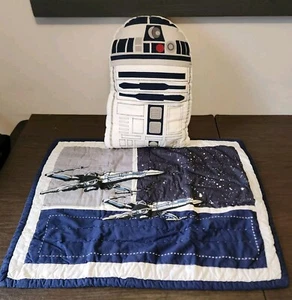 POTTERY BARN Kids STAR WARS Pillow Cover 26" × 20" Rebel Fighters + R2D2 PILLOW - Picture 1 of 24