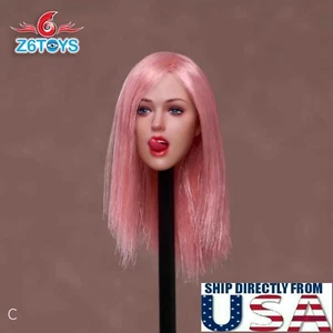 1/6 Female Head Sculpt Moveable Eye Tongue For 12" PHICEN Hot Toys Female Figure - Picture 1 of 5