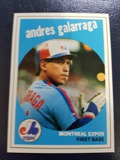Andres Galarraga Montreal Expos 1989 Baseball Cards Magazine White Border