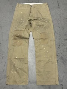 RRL Military Field Trouser Chino Khaki 34 x 31 Distressed Paint Ralph Lauren - Bild 1 von 8