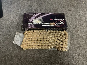 EK Chain GP 3D SX2-Ring 520-120L GLD 520GP3D-120G ThreeD Ek Dirtbike Chain - Picture 1 of 9
