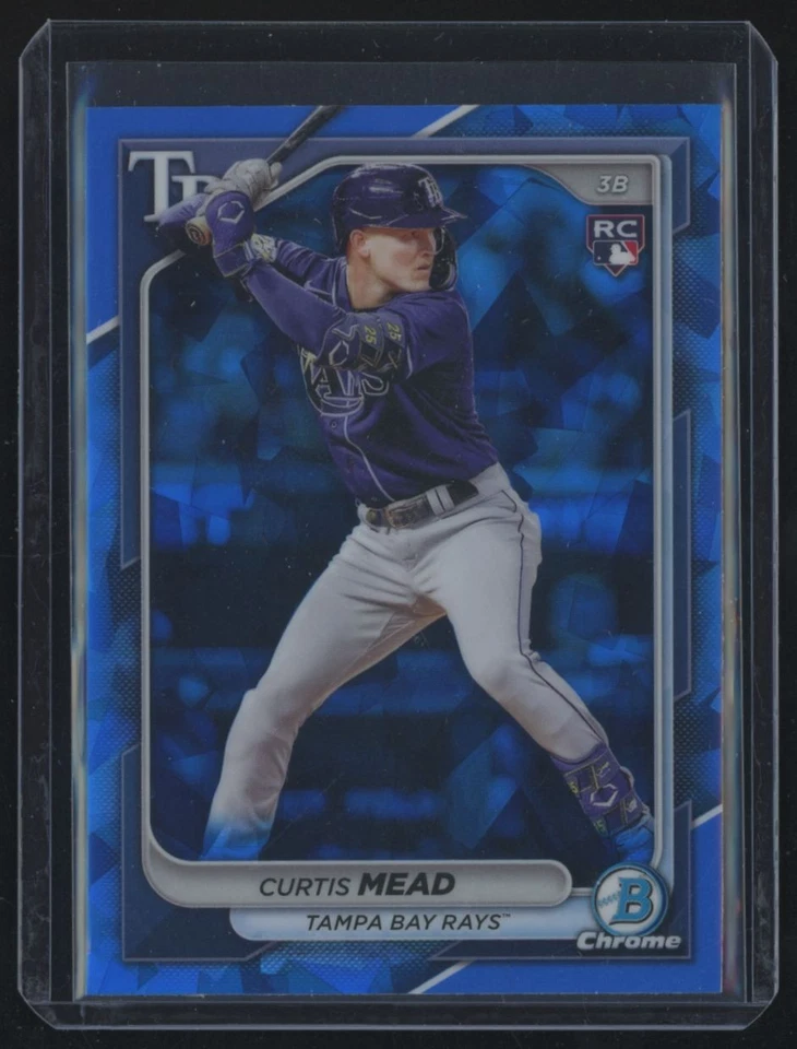 2024 Bowman Sapphire Curtis Mead RC Tampa Bay Rays #49 - Image 1 of 2
