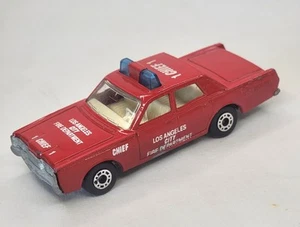 Matchbox Superfast 1959 Mercury Fire Chief - 1980 Lesney Los Angeles Department - Picture 1 of 6