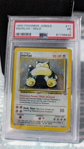 Snorlax Holo PSA 1 Jungle 11/64 1999 Pokemon Card Graded Slab - Picture 1 of 2