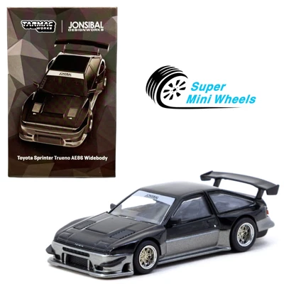 Toyota Sprinter Trueno AE86 1:64 carrocería ancha negro exclusivo de JONSIBAL Tarmac Works Foto 1 de 4