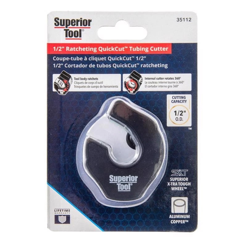 Superior Tool 1/2 in. Ratcheting Pipe Cutter Red 1 pc - Image 1 of 1