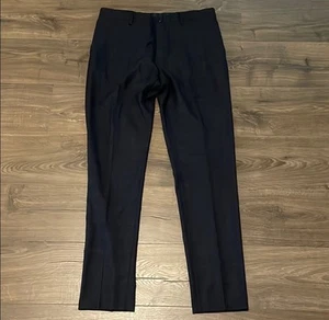 Men’s Zara Navy Dress Pants w/Tan Plaid Print, Size 31 - Picture 1 of 7