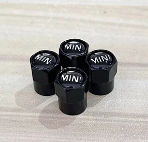 4 uds tapas de válvulas para Mini Cooper negro brillante válvulas de neumáticos nuevo alta calidad - Imagen 1 de 2