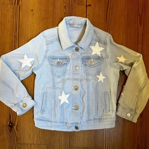 Wonder Nation light blue star applique jean jacket SIZE 4/5 - Picture 1 of 5