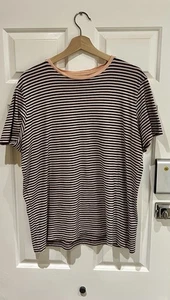 H&M Men’s Stripped Large T-Shirt Stripped Short Sleeve - Picture 1 of 3