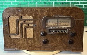 Vtg 1938 Deco Motorola 59T5 Pushbutton Radio RECEIVES STATIONS PARTS REPAIR RARE - Picture 1 of 21