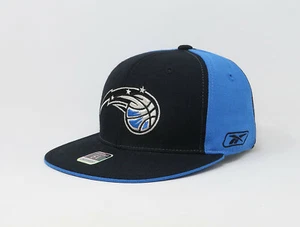 Reebok Kids Boys Cap NBA Orlando Magic Black Blue Youth Fitted Hat Size 6 5/8 - Picture 1 of 5