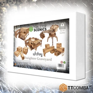 EXC-2105 TTCombat - Sci-Fi Gothic - FREIGHTER GRAVEYARD WHITE BOX BUNDLE - Picture 1 of 8