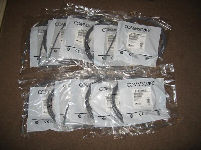 Lot 10 New Commscope Systimax Cat 6 Patch Cable 10 foot Grey GS10E-DG-10FT - Image 1 of 3