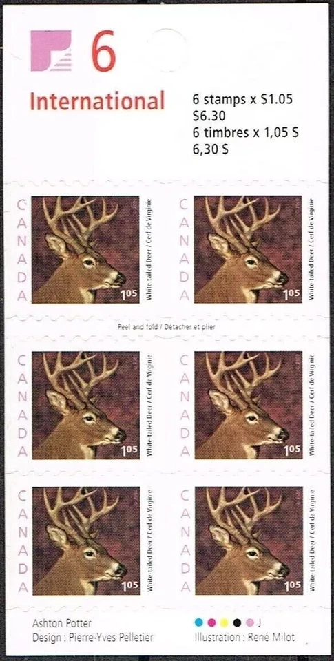 Canada Stamps -Booklet Pane of 6 -Wildlife: Red Fox #1879a (BK238) -MNH - Image 1 of 1