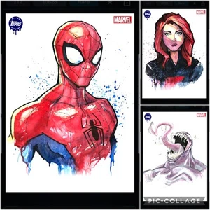 Topps Marvel Collect Digital 3 Card Original Watercolor Tilt Insert Set - Bild 1 von 1
