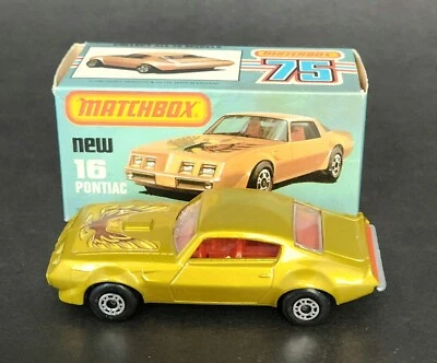 Matchbox #16 Gold Pontiac Lesney England 1979 (MINT) - Image 1 of 4