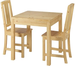 Stilvolle kleine Essgruppe Tisch Stühle Kiefer Massivholz Esszimmer Jugend - Bild 1 von 12