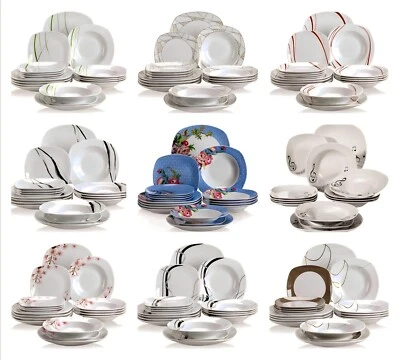 Complete Dinner Set 30 Piece Crockery Dinner Soup Dessert Plates Cups Saucers - Image 1 of 2