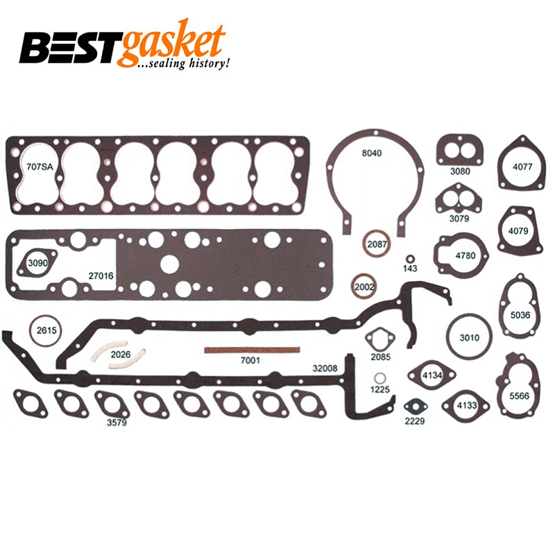 Juego completo de juntas para Lincoln Zephyr 267 292 306 V12 1936-1948 Foto 1 de 1