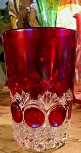 EAPG Ruby Stained Glass Tumbler - Picture 1 of 3