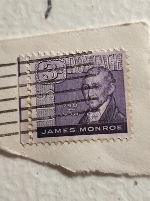 US 1958 3c James Monroe - 5th U.S. President Used - #5831 - Image 1 of 2
