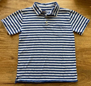 J Crew Crewcuts Polo Shirt Boys Size 12 EUC Blue & White Stripe Cotton Classic! - Picture 1 of 3