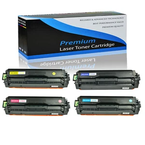4PK 504S Toner Set for Samsung CLT-K504S SL-C1860FW SL-C1810W CLX4195 CLP-475NW - Picture 1 of 24