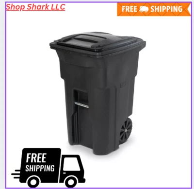 Bote de basura Toter 64 galones negro con ruedas y tapa Foto 1 de 4