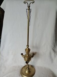 Antique Lucerne Three Wicked Whale Oil Lamp