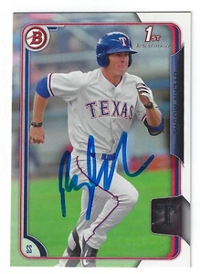 DYLAN MOORE TEXAS RANGERS SIGNED 2015 1ST BOWMAN BASEBALL CARD SEATTLE MARINERS - Picture 1 of 1