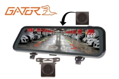  Gator GRV96MKT 9” Touch Screen HD Mirror 1080P Dual Reverse Camera Kit - image 1 of 4