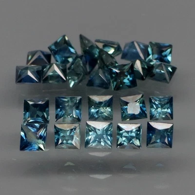 Corte Princesa 2,5 a 2,7 mm.Solo con calefacción Zafiro Azul Australia 25 piezas/2,98 quilates Foto 1 de 4