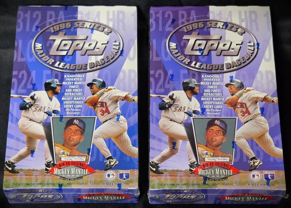 Topps Baseball Series 2 1996 caja sellada de fábrica busca refractor Mickey Mantle Foto 1 de 1
