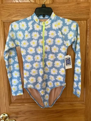 Protector contra erupciones manga larga con cremallera azul margarita talla 12 talla Crew Cuts ZP-1776 Foto 1 de 3