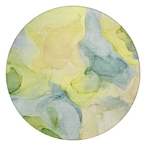  Chantille ACN504 Yellow 8' x 8 Indoor Outdoor Round Area Rug, Stain  - Picture 1 of 7