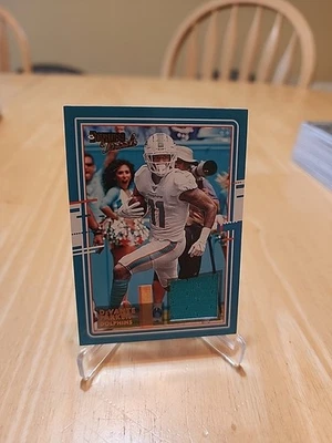 DeVante Parker 2020 Panini Donruss Threads Player-Worn Jersey Dolphins  - Image 1 of 2