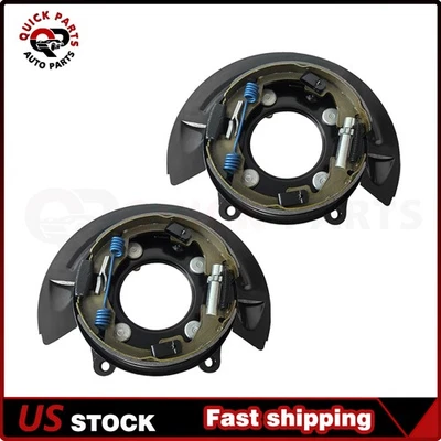 2Pcs Rear Parking Brake Assembly with Backing Plate for Dodge Ram 2500 3500 Foto 1 de 4
