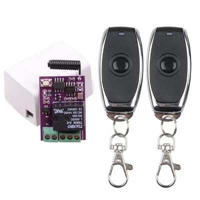 5V 12V 24V Funk Schaltersystem Mini RF Schalter Taster Empfänger + Fernbedienung - Bild 1 von 4