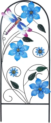 Decoración de Jardín para Exterior, 34 Pulgadas Decorativas Estacas de Jardín con Flores Dragonf Foto 1 de 4