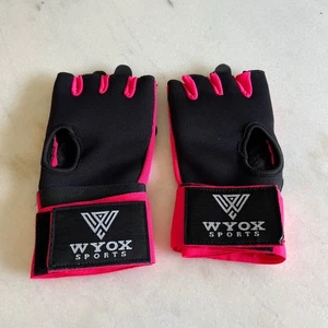 WYX Sports Fingerless Gloves Wraps Black Pink S M Training Fitness Boxing - Picture 1 of 4