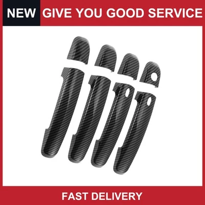 Cubierta de manija de puerta de coche inteligente - para Suzuki Swift 05-2017 fibra de carbono negro Foto 1 de 4