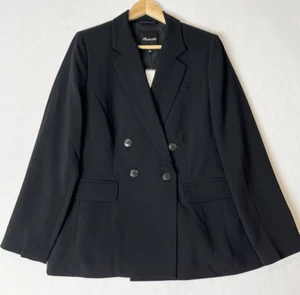 Madewell Rosedale Blazer Damen 10 Krepp schwarz NEU - Bild 1 von 6