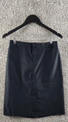 Saia Dockers Stretch Preta Comprimento do Joelho Saia Carreira Modesta Feminina Tamanho 4 - Imagem 1 de 4