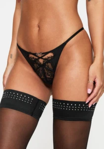 Ann Summers Liberating Tanga Thong Size 14 Black - Picture 1 of 7