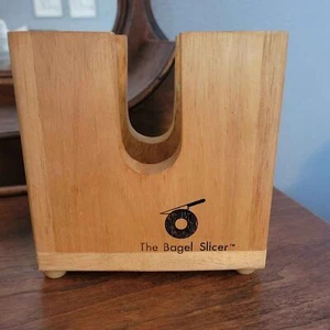 The Bagel Slicer Wood Great Lakes Design - Picture 1 of 7