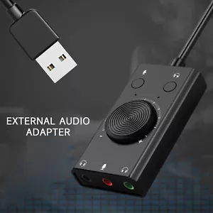 USB Gaming headphone 7.1 External Sound Card Audio Adapter 3.5mm for PC Xbox PS4 - Picture 1 of 14