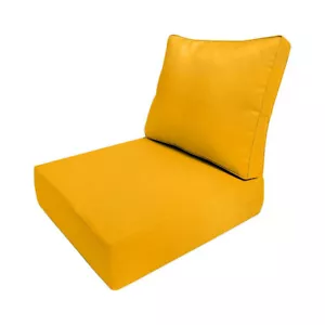 Large Deep Seat Back Cushion Slip Cover Piped Trim 26 x 30 x 6 inch AD108 - Picture 1 of 11
