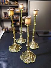 JAY STRONGWATER Four OF EMBELLISHED TULIP CANDLESTICKS